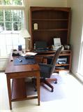Ethan Allen Desk and Hutch with Printer and Fax