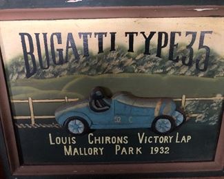 Bugatti Hand Painted Sign