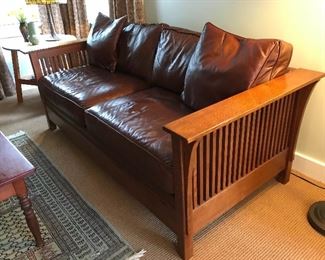 Sophisticated Stickley Leather Couch. The owners drove to the actual factory to pick it up.
