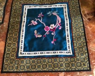 Asian silk tapestry