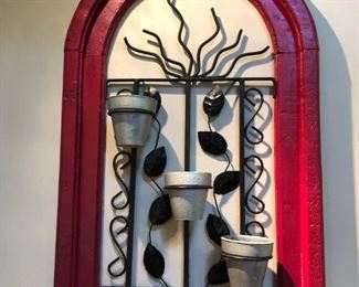 Wood, iron wall decor