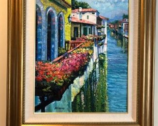 Howard Behrens "Bassano Del Grappa, Series Variation #2" oil on canvas w/COA