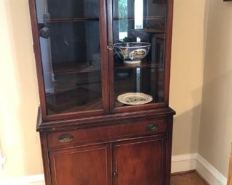 Cherry wood china cabinet