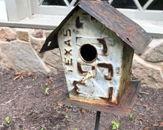 Texas license plate birdhouse