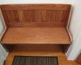 Oak bench.