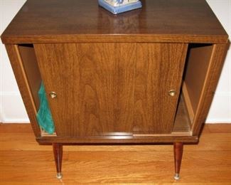 Sliding door Lp record cabinet.