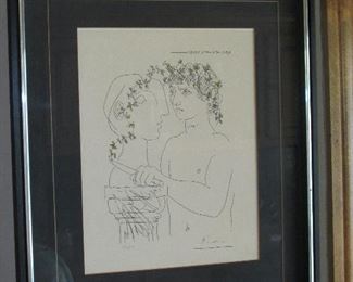 Limited Picasso print "Young sculptor at work"