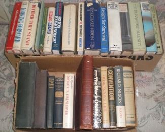Political books, including a 1901 book on William McKinley, other president books Ike, Nixon, Kennedy, etc.