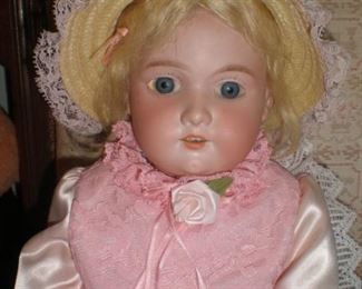 Antique Florodora German Doll A-2-M.  Beautiful detailed dress was made for her by a steamstress. 