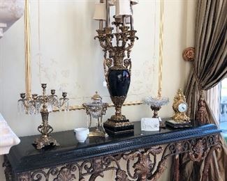 More Decoratives  - Console Table and Candleabra not for sale 