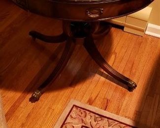 Leather Mahogany topped Table