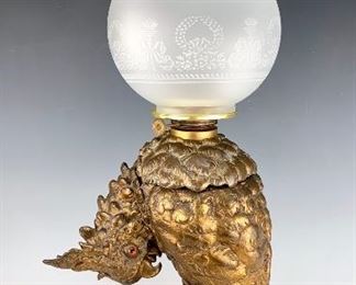 Cockatoo & Turtle Lamp by Craighead & Kintz       