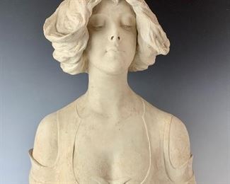 Goldscheider Art Nouveau Bust "La Fierte" C. 1900 