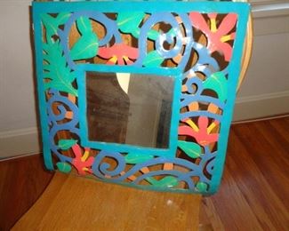 CUTE COLORFUL METAL FRAMED MIRROR