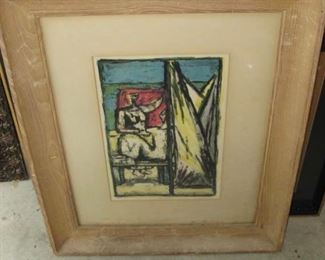 Limited Edition abstract print in frame