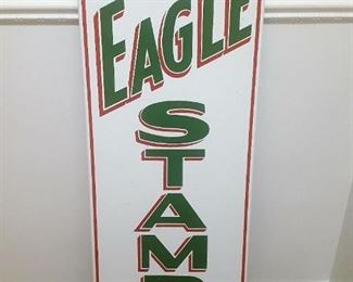 14.5" x 40" Excellent condition authentic porcelain sign. Stored indoors for decades; rust only by mounting. Becoming rare.