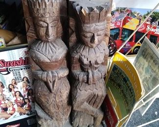 All wood statues and more 
