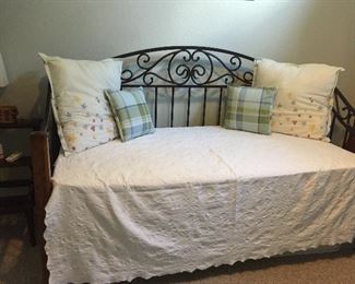 Iron and wood day bed