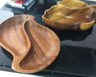 Hawaiian monkey wood dishes