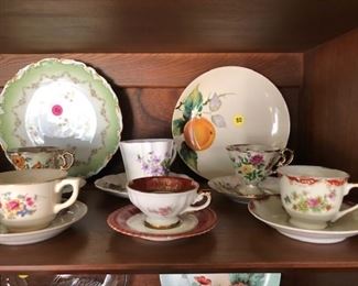Sweet demitasse cups and vintage plates