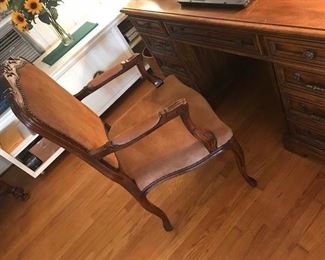 walnut desk and chair