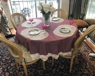 Vintage French Provincial Table and 4 Chairs