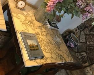 Antique Hollywood Regency marble table