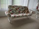 white wicker sofa/rocker
