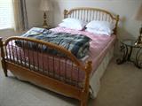 Queen size bed, headboard, footboard, rails, Sealy PosturePedic Mattress
Rarely used.