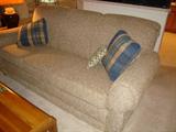 Living room sofa, beige upholstery