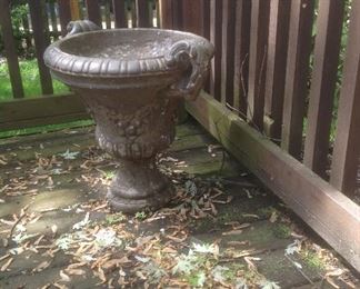 Pair of Cement large urn with handles. Presale ..$195