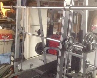 Universal weight machine by Body Solid.  Has all the parts and weights, bars etc.  presale....$395