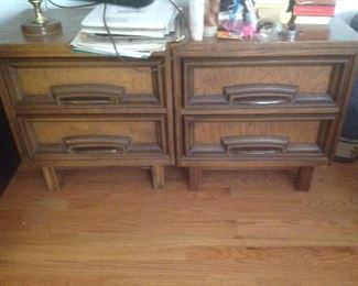 Pair of nightstand....match bedroom set.  Whole set is $235.  Nightstands are $30 each and available for presale