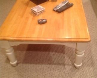 Coffee table measures 50" long x 30" wide x 17" tall