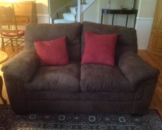 Matching Loveseat  measures 63" long x 38" deep x 31" tall.  Presale $75