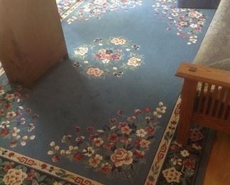 8 x 10 blue floral rug...$100