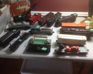 Collection of Lionel Train cars.and track..2 engines.  No boxes.