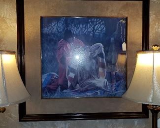 Lamps, Native American print