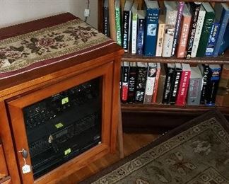 entertainment, lawyer bookcases, books, electronics