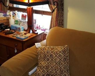 sofa, lamp, office 
