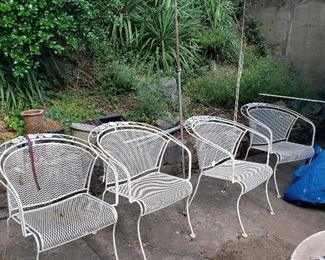wrought iron patio chairs