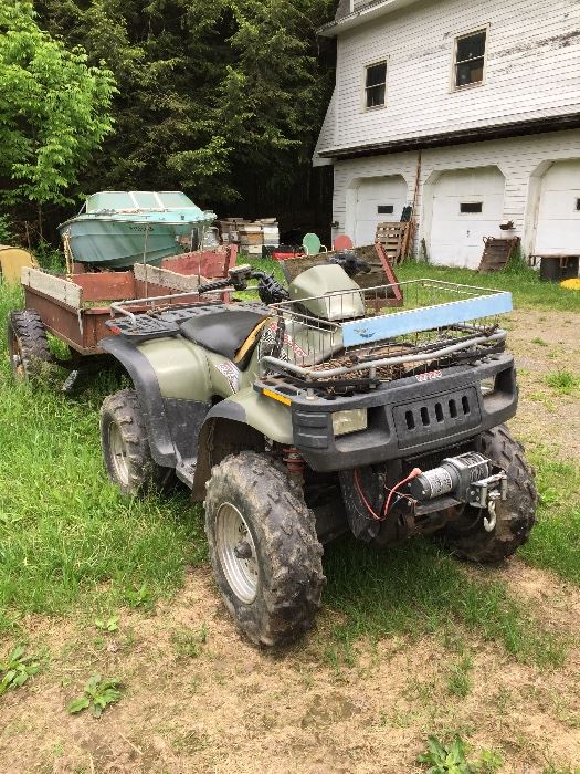 Polaris 4x4, automatic, winch, and plow