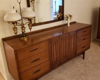 Mid century dresser and mirror