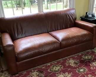 ABC CARPET LEATHER SOFA AND CHAIR AVAIL