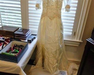 Wedding dress/veil