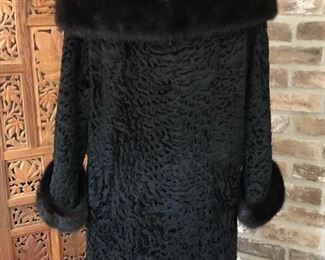 Vintage Persian lamb coat, size small