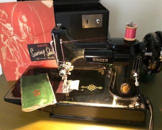 1950's Singer portable sewing machine with original case
