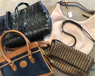 Ladies designer handbags (Cole Haan, Dooney & Bourke, Ralph Lauren, Plinio Visona, etc.)