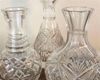 Nice collection of crystal decanters