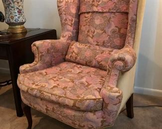 Henredon Queen Anne style wingback chair